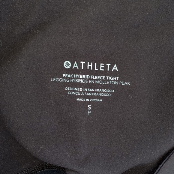 Athleta Peak Hybrid Fleece Lined Tight Black Small - Picture 13 of 16
